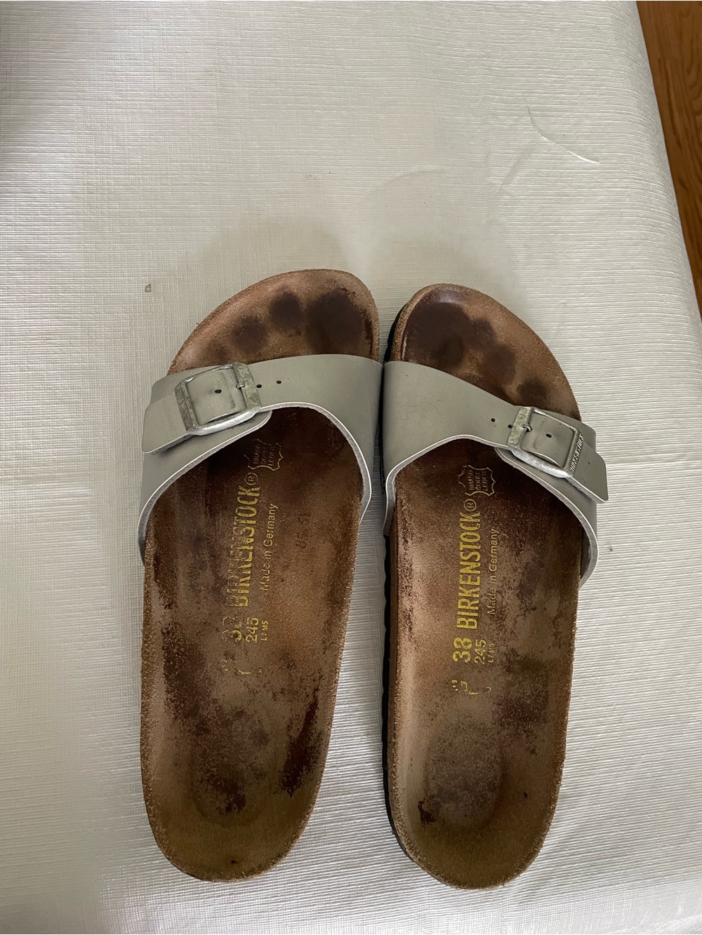 Birkenstock Madrid Slide Sandals in silver